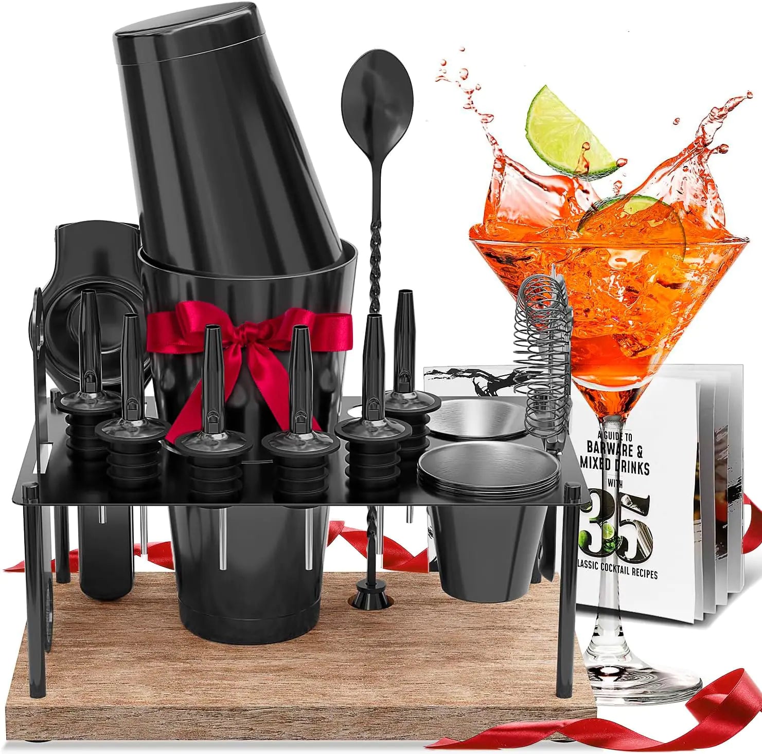 🎉 Elevate Your Home Bar with the Ultimate 17-Piece Bartender Kit! 🥃