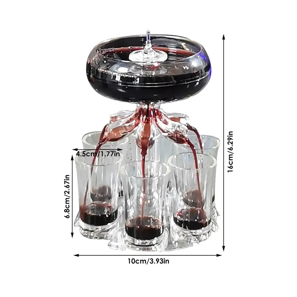 6 Shot Glass Dispenser Wine Whisky Beer Shots Party Games Drinking Tools Bar Accessories