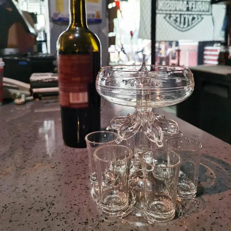 6 Shot Glass Dispenser Wine Whisky Beer Shots Party Games Drinking Tools Bar Accessories